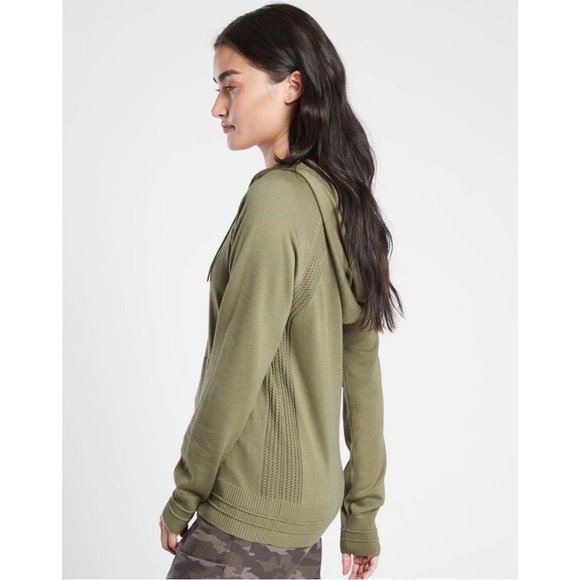 Athleta Evergreen Hoodie Sweater - Olive Green NWT SZ 1X - Picture 5 of 15